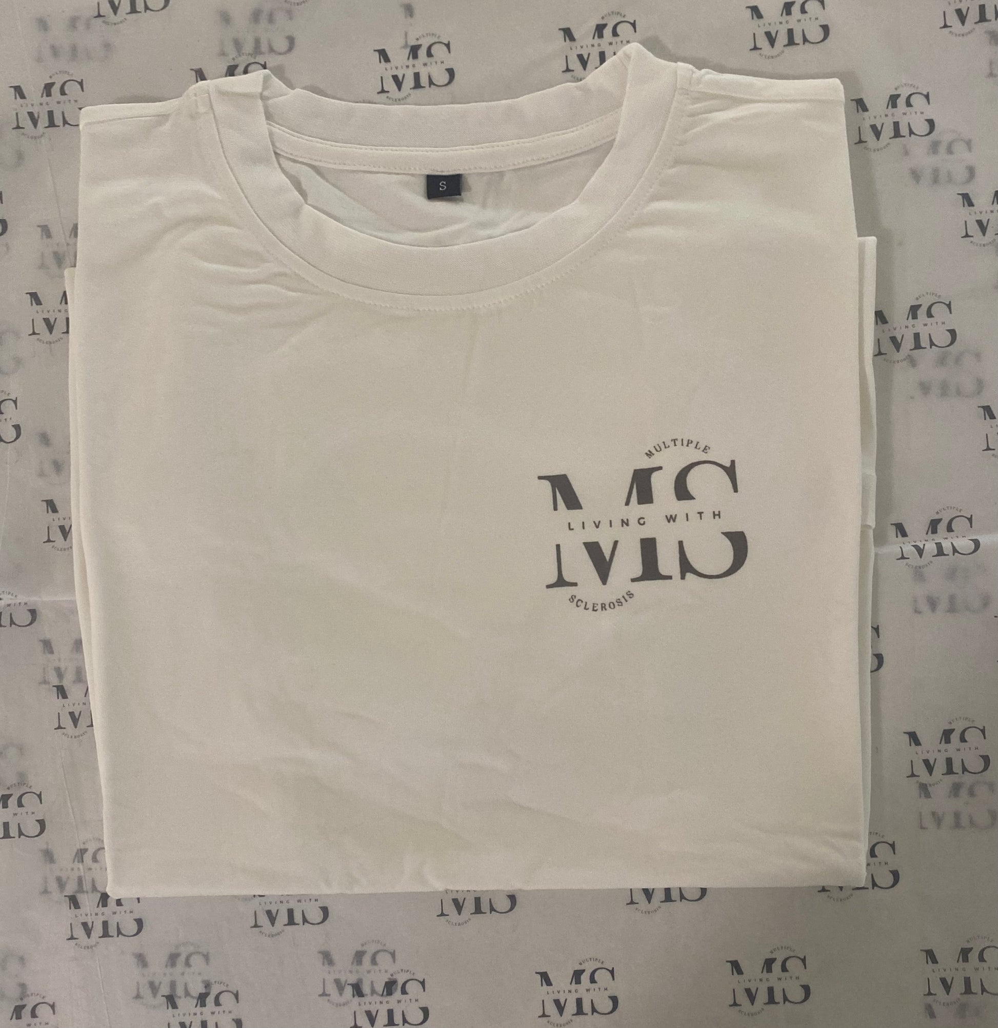 White T-shirt with Grey living with logo