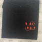 Black T-shirt with Orange living with logo